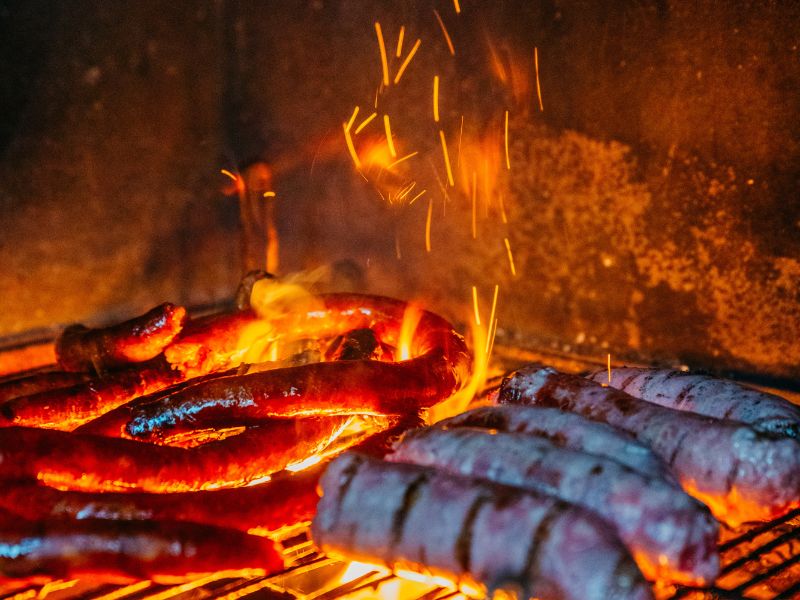 chistorra cocinada a la parrilla