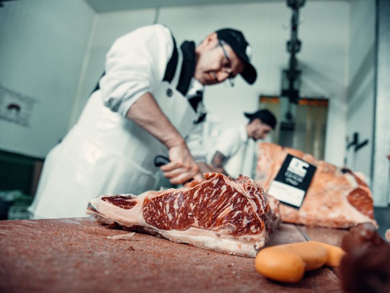 cortar el callo de la carne de vacuno